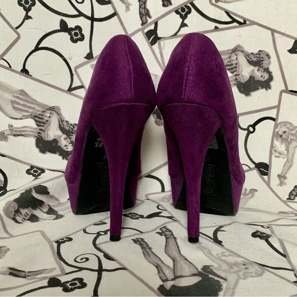 Purple Platform Pumps - Picture 7 of 12